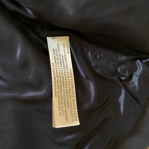 Massimo Dutti Blue Leather Jacket Size XS - Picture 12 of 13